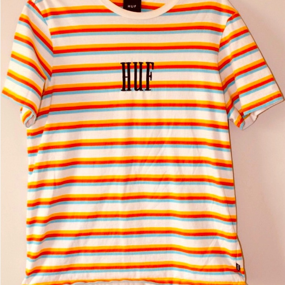 HUF Red and Yellow Short Sleeve Tee